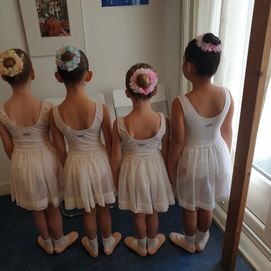 Meisjes in de balletschool